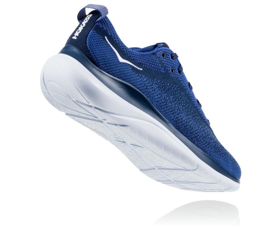 Running Shoes Mens - Hoka One One Hupana Flow - Navy/White - TSYUMFJ-26